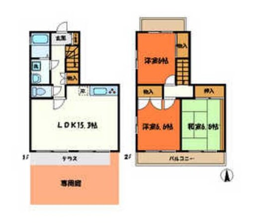 ブリージングタウン百草園の物件間取画像